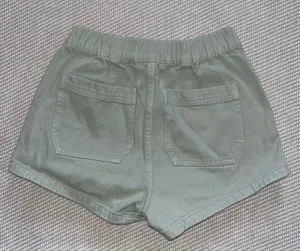 PacSun Paperbag Sage Light Green Cargo Jean Shorts With Elastic Waist Band Sz Xs thumbnail 2