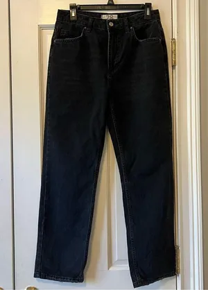 Free People Dakota Straight Leg Black Jeans Size 28” thumbnail 3