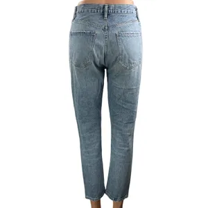 AGOLDE Womens Blue Light Wash High Waisted Cropped Straight Denim Jeans Pants 23 thumbnail 3