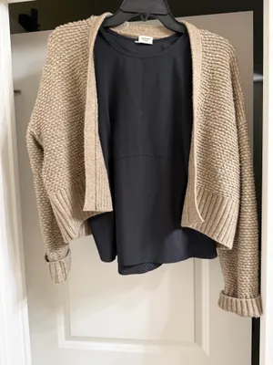Abercrombie tan cardigan thumbnail 1
