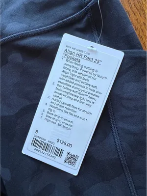 Lululemon Align With Pockets High Rise 25” Heritage Camo Deep Coal Size 8 NWT thumbnail 4