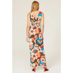 RONNY KOBO Women's Floral Printed Retro Mid Cutouts Scoop Back Dress Size Small thumbnail 2