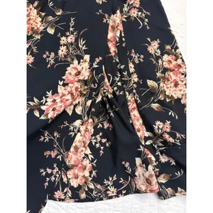 Lulus Feel the Music Midnight Blue Floral Print Halter Maxi Dress NWOT S thumbnail 10