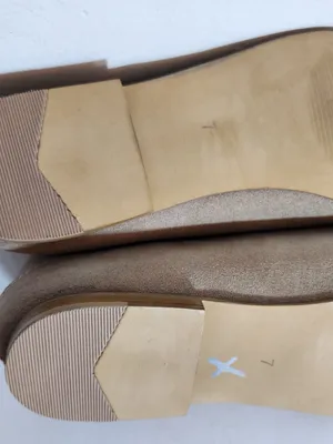 Coldwater Creek Riverside Taupe Suede Square Toe Flats Size 7 thumbnail 6