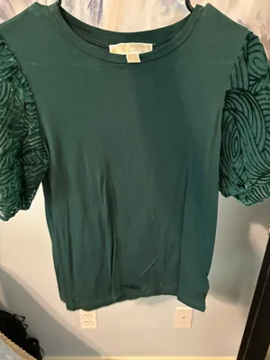 Michael Kors Green Short Sleeve Blouse thumbnail 1