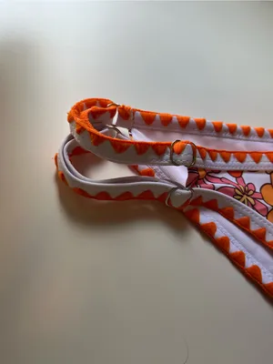 Floral Orange Triangle Bikini Bottoms Size XL thumbnail 4