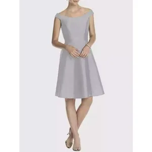 NWT‎ Alfred Sung Off the Shoulder Cocktail Dress in Twirl Pink thumbnail 6