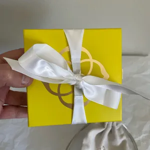 Kendra Scott Yellow Jewelry Box with Cream Pouch thumbnail 3
