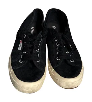 Superga 2750 Cotu Classic Shoes Women's 10 Black Low Top Canvas Sneakers Skater thumbnail 1