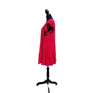 Altard State‎ Red Ruffle Sleeve Tiered Mini Dress Medium Feminine Babydoll Y2K thumbnail 6