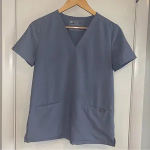 Figs Casma Scrub Top. Size: XS. Color: Dusty Blue. thumbnail 1