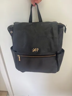 Freshly Picked diaper bag backpack leather zipper pockets baby new mom thumbnail 2
