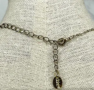 Claire’s Rhinestone Cat Kitten Pendant Charm Silver Tone Chain Link Necklace thumbnail 4