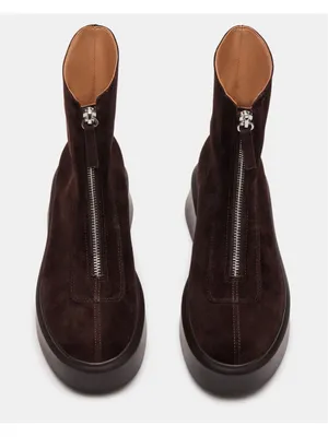 Steve Madden Women's Jones Ankle Boots Brown Suede, Lug Zip Moto Size 6.5 thumbnail 5
