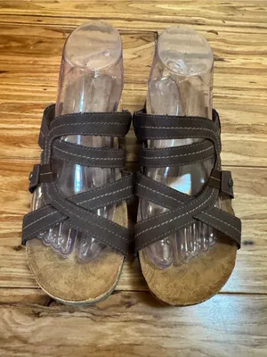Womens‎ Bearpaw Sandals Brown Slip On Size 8 Comfy Casual thumbnail 2