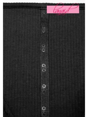 Alo Keep It Sleek Ribbed Onesie Black Zip-Up Long Sleeve Zipper Henley Romper S thumbnail 10