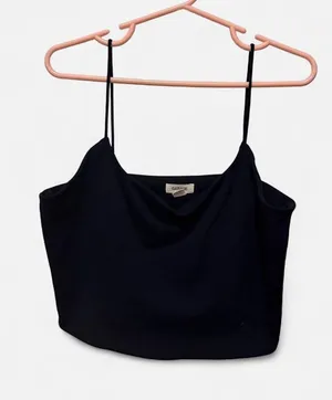 Garage navy blue crop top in a S #garage #basics thumbnail 1