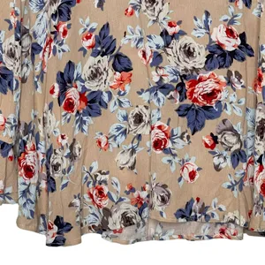 Altar'd‎ State Blouse Size Small Tan Multi Color Floral Flare Sleeves Womens Top thumbnail 4
