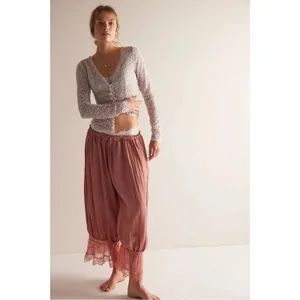 Free People Dainty Ethereal Cottage Lara Lace Top Light Lilac Ash Size Small NEW thumbnail 5