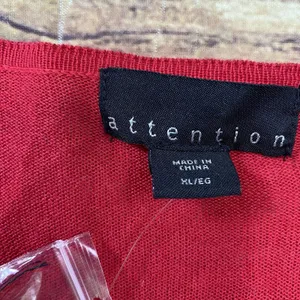Vtg Attention Womens Red Color Block Light Weight Cardigan No Buttons Size XL thumbnail 8