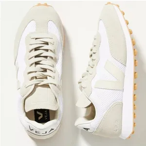 Veja Rio Branco‎ Alveo Mesh Suede Leather Sneakers White Pierre / Natural 12 thumbnail 2