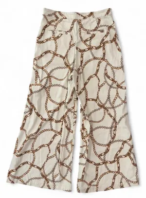 Anthropologie Maeve Printed Palazzo Pants Chain Print 6 thumbnail 6