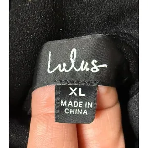 Lulus Sparkling Attraction Black Maxi Dress XL Glitter Formal‎ Leg Slit Long thumbnail 7