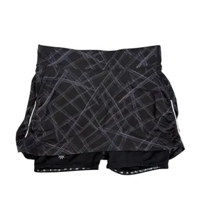 Athleta Skort Black Athletic Active Ruched Athleisure Skirt Size Medium thumbnail 2