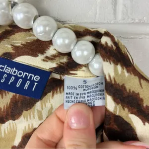 Vintage Liz Claiborne Liz Sport Animal Print Button Down Shirt Size S thumbnail 6