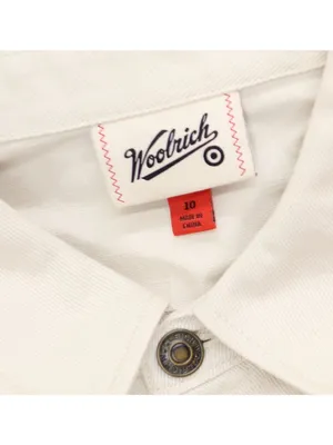 Woolrich X TGT Short Sleeve Western Denim Jean Jumpsuit Cream Off White 10 thumbnail 3