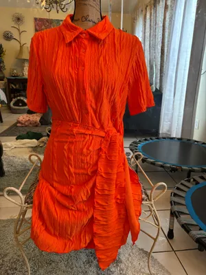 Fabulous orange dress size Lg thumbnail 2