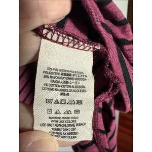 NEW We the Free People Stripe Tee Maroon Black Casual Slouchy Medium Top thumbnail 8