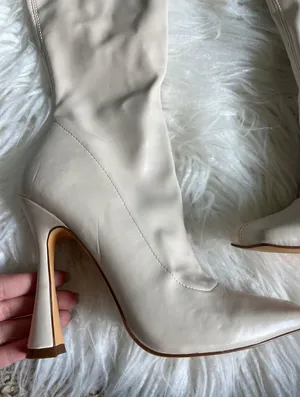 Forever 21 Knee-High Cream Boots NWT thumbnail 8