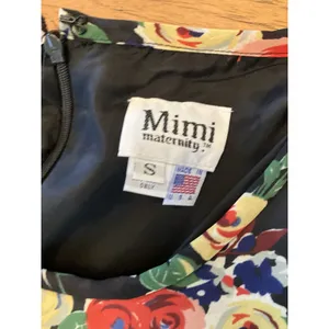 Mimi Maternity Women's Multicolor Floral Fit & Flare Zip Dress S Short Sleeve thumbnail 2