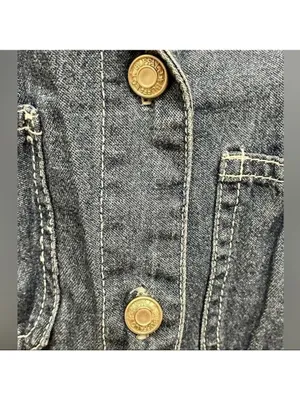 Vintage 1990s David Bitton Blue Denim Sleeveless Button Up Top thumbnail 7