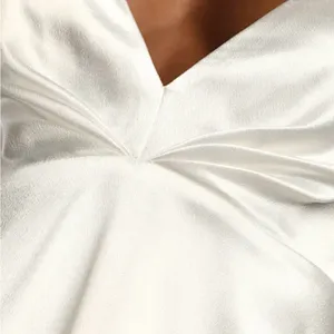 Lulu's White Spaghetti-Strap V-Neck Mini Dress thumbnail 3