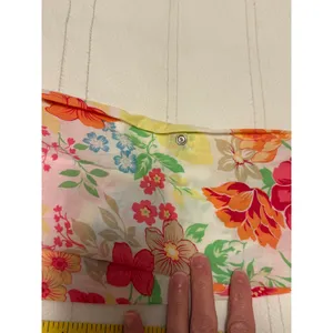 Izod Womens Floral Snap Front Long Sleeve Cotton Shirt Tropical Multi Color LG thumbnail 6