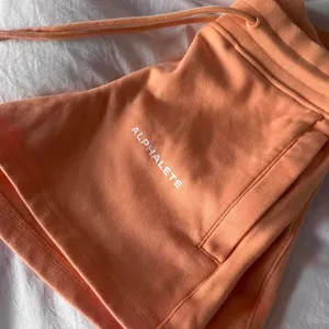 Alphalete Essential Core Shorts Orange‎ Frost PullOn Drawstring Workout XS NWOT thumbnail 5