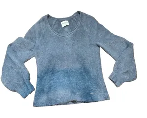 Abercrombie &‎ Fitch Soft Collection Periwinkle blue fuzzy super soft sweater sz thumbnail 1