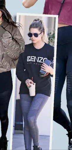 Alo moto leggings black glossy‎ S ASO GIGI Hadid thumbnail 1