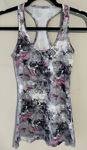 Lululemon Cool Racerback Watercolor Floral Tank thumbnail 1