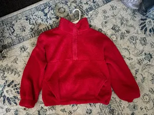 Red quarter zip fleece Size M thumbnail 2