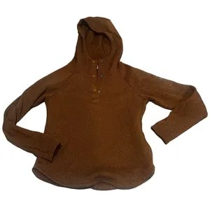 Columbia Women's Orange Hooded Pullover Sweatshirt Size S Long Sleeve Casual thumbnail 2