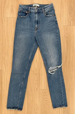 Abercrombie & Fitch Women's High Rise Curve Love Skinny Distressed Jeans 26 thumbnail 1