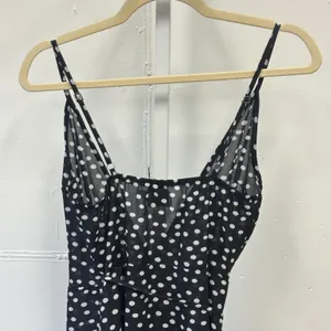 Princess Polly Polka Dot Wrap Mini Dress Black White Ruffle Hem Size US 2 Summer thumbnail 6