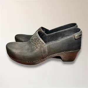 Dansko Mavis Brown Nubuck‎ Studded Clogs EU 42 US 11.5-12 Comfort Leather Shoes thumbnail 4
