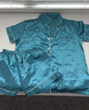 Amazon turquoise silk pjs thumbnail 1