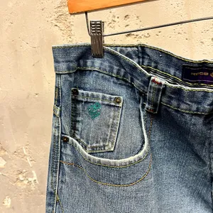 Rocawear Y2K Vintage Baggy Oversized Straight Leg Embroidered Pocket Jeans 38 thumbnail 4