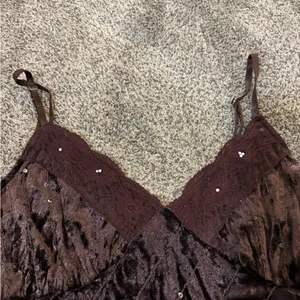 Y2K Brown Bling Cami Tank Size M thumbnail 2