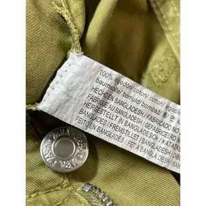 Zara Women's Green High Rise Military Barrel Wide Leg Cargo Denim Jeans Pants 2 thumbnail 6